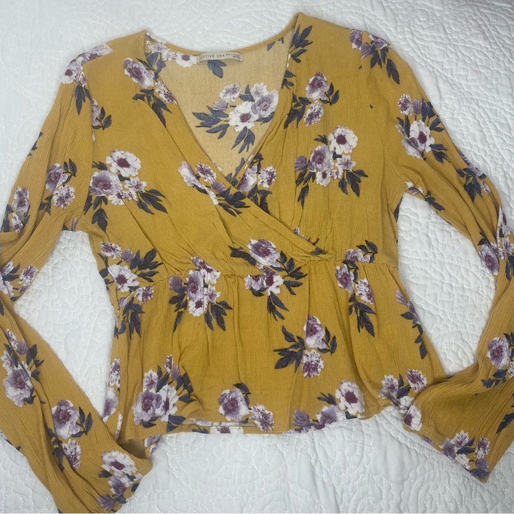 🍂Fall Style Floral Long Sleeve Top